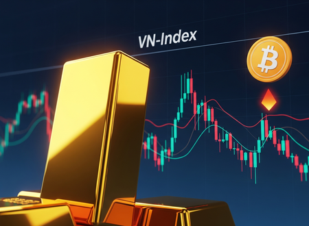 Vàng hưởng lợi từ căng thẳng, VN-Index và Bitcoin thử thách các ngưỡng quan trọng